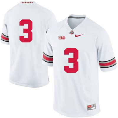 Ohio State Buckeyes Men's Only Number #3 White Authentic Nike College NCAA Stitched Football Jersey MY19S73CT
